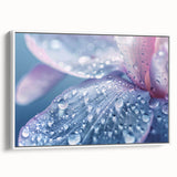Vintage poster art of a close-up water design in vibrant colors on a framed canvas, ideal for living room decor.