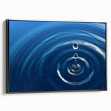 Black and white wall art featuring a close-up water design on framed canvas, ideal for bedroom decor.