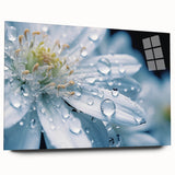 Large abstract acrylic print featuring swirling blue and green patterns, ideal for bedroom or dining room art.