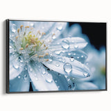 Black and white framed canvas featuring a close-up water landscape, ideal for bedroom wall decor.