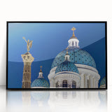 Large abstract wall art featuring geometric cathedral design in black and white tones, framed acrylic.