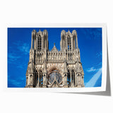 Large rolled canvas featuring a detailed cathedral design in muted earth tones, ideal for art wall dining room.
