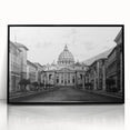 Large abstract wall art featuring a cathedral design in black and white tones on a framed acrylic.