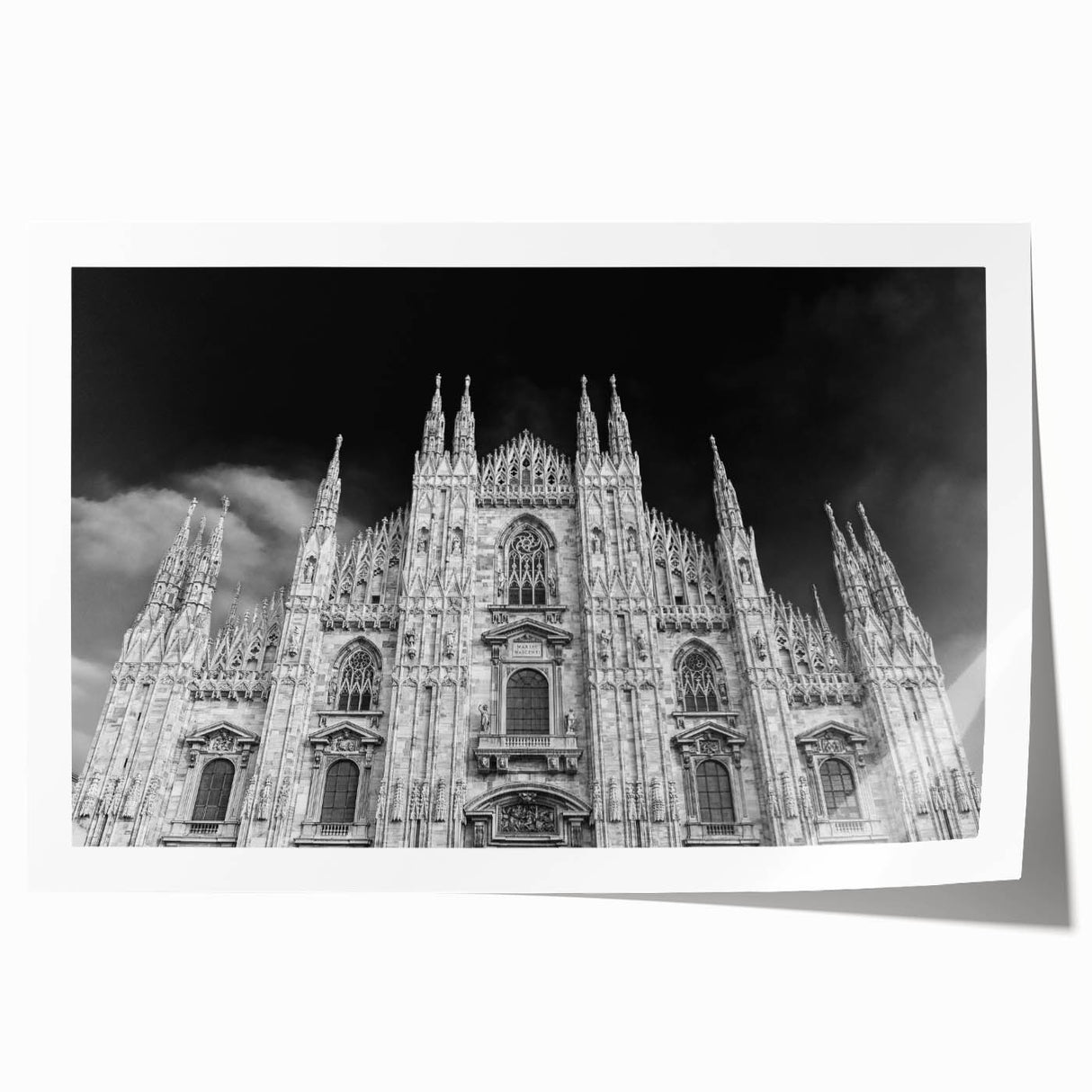 Extra large rolled print of a cathedral design with muted earth tones, ideal for art wall dining room.