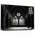 Large abstract wall art on acrylic glass depicting a colorful geometric design.