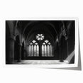 Extra large rolled print of a floral church design in muted earth tones, ideal for art wall dining room.