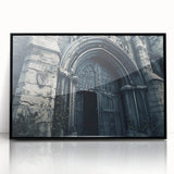 Large abstract wall art featuring geometric shapes in muted earth tones, framed in black acrylic.