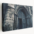 Large acrylic print of a church facade in muted earth tones, suitable for kitchen wall art.