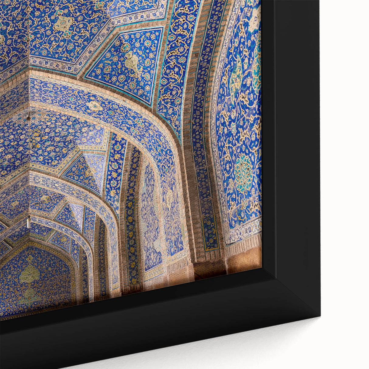 Black wall art featuring a textured, colorful church design on a large framed canvas, ideal for living room decor.