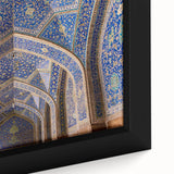Black wall art featuring a textured, colorful church design on a large framed canvas, ideal for living room decor.