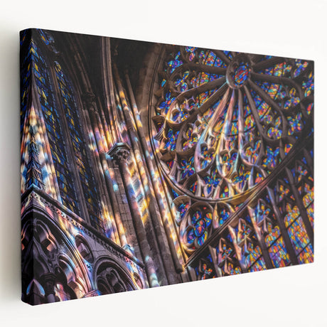 Large canvas print of a church facade in muted earth tones, suitable for kitchen wall art.