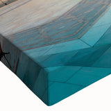 Large art featuring a black and white landscape painting of a mosque on stretched canvas, suitable for bedroom wall decor.