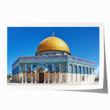 Extra large rolled print featuring a detailed mosque design in muted earth tones, ideal for art wall dining room.