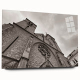 Acrylic print of a large abstract mosque design in muted earth tones, ideal for bedroom or dining room art.