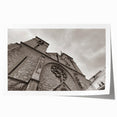 Extra large rolled print featuring a vibrant floral mosque design, ideal for art wall dining room or classy bathroom decor.