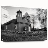 Acrylic print of a large abstract mosque design in neutral tones, ideal for bedroom or dining room decor.