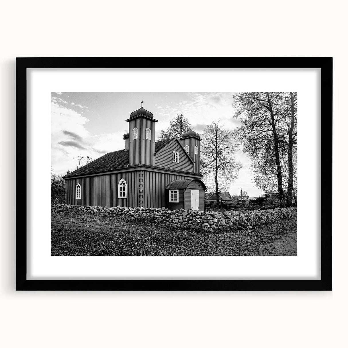Abstract mosque design in vibrant, textured colors on a large framed canvas, ideal for living room decor.