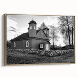 Landscape art painting of a mosque in colorful hues on a black background, framed canvas, ideal for living room decor.