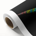 Vibrant chameleon wall art design on rolled canvas, showcasing intricate colors and patterns, ideal for reptile enthusiasts and home decor, packaged securely in a tube.