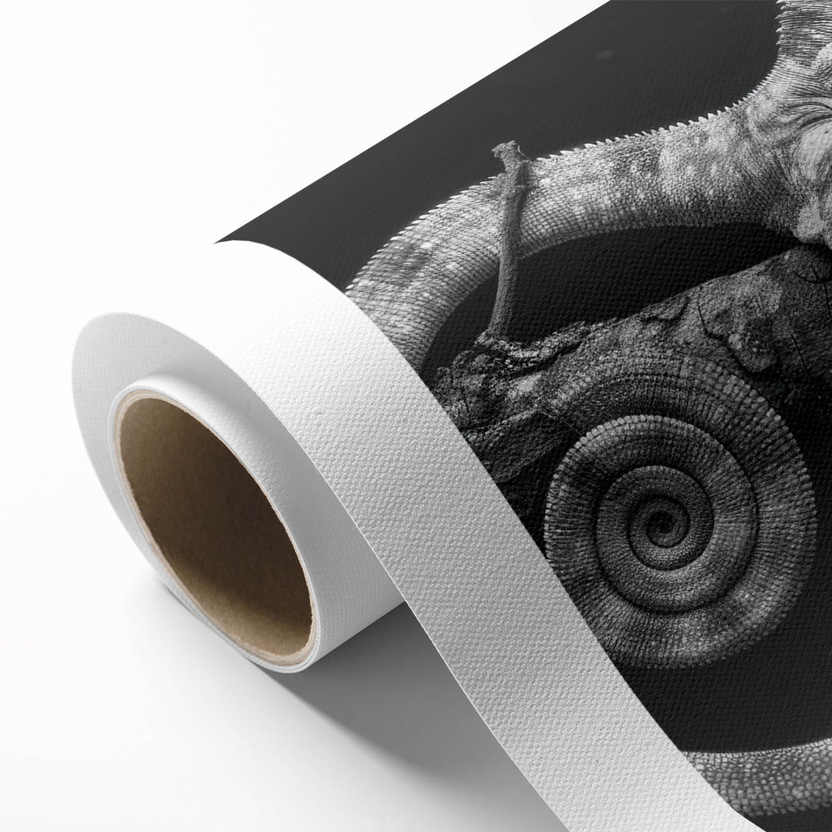 Colorful chameleon wall art on rolled canvas, showcasing vibrant hues and intricate details, ideal for reptile enthusiasts and home decor. Perfect for adding a unique touch to any space.
