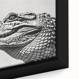 Framed wall art collection showcasing a vibrant design of reptiles, including alligators and crocodiles, with intricate details and rich colors, perfect for nature enthusiasts.