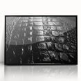 Framed wall art collection featuring a vibrant design of reptiles, gators, and crocs in a sleek black frame, ideal for nature enthusiasts and modern decor.