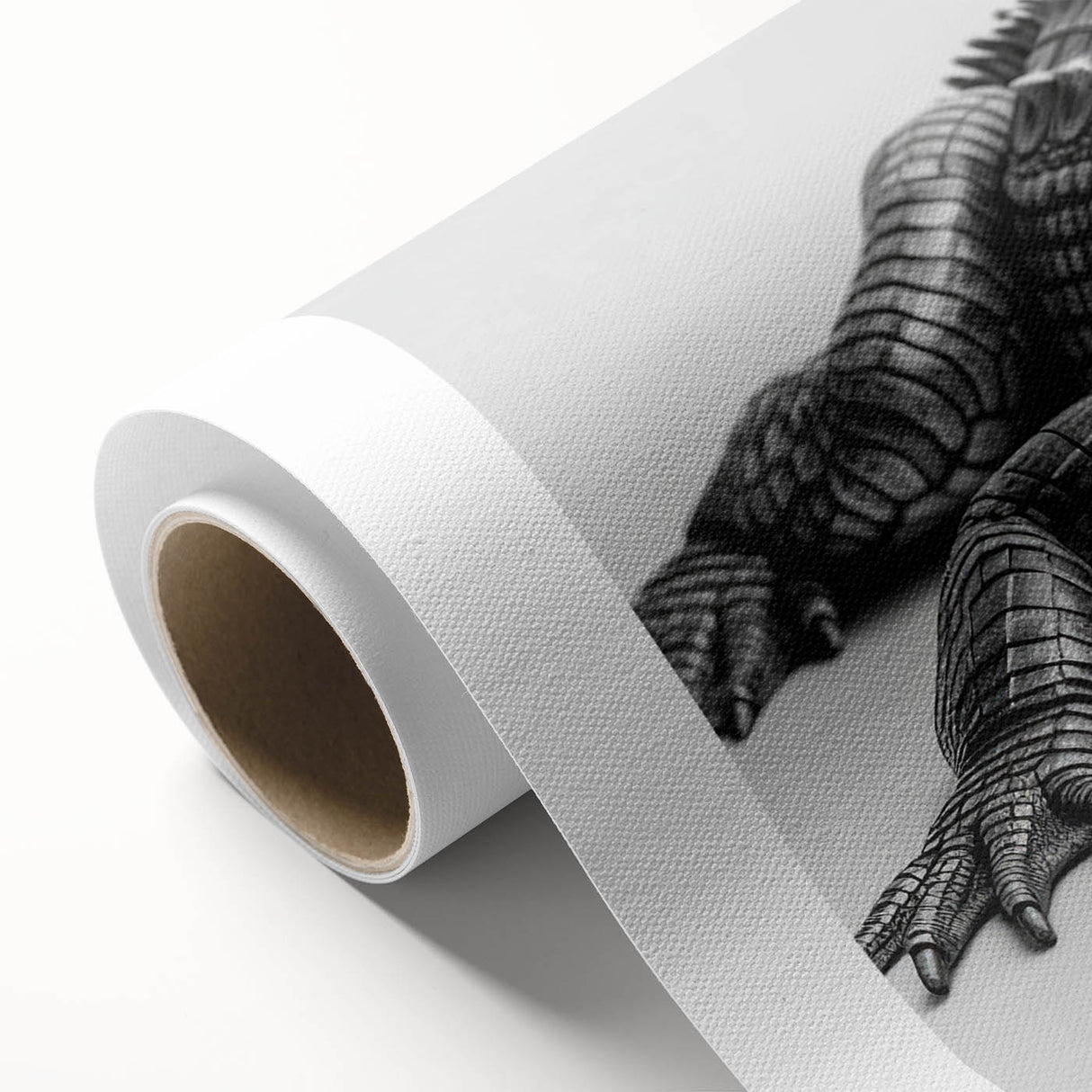 Rolled canvas wall art featuring a vibrant reptile design showcasing alligators and crocodiles, ideal for enhancing home decor with a tropical theme.