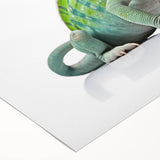 Vibrant rolled canvas wall art showcasing a detailed lizard design, perfect for reptile enthusiasts and home decor, packaged securely for safe delivery.