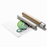 Vibrant reptile-themed wall art featuring intricate lizard designs in vivid colors, rolled and ready for display, perfect for enhancing home decor aesthetics.