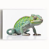 Stretched canvas wall art showcasing a vibrant reptile and lizard design, perfect for enhancing home decor with a nature-inspired theme, featuring intricate details and bright colors. Ideal for reptile enthusiasts and wildlife lovers.