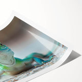 Colorful wall art featuring a vibrant lizard design, perfect for reptile lovers, showcasing intricate details in a rolled format for easy display and shipping. Ideal for enhancing home decor with a nature-inspired theme.