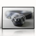 Framed acrylic wall art featuring a detailed snake design in vibrant colors, set against a sleek black background, ideal for reptile enthusiasts and home decor lovers.