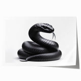 Vibrant rolled wall art print showcasing intricate reptile snake designs in earthy tones, perfect for adding a unique touch to modern home decor.