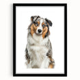 Black photo frame with a white mat, showcasing a blank space for artwork or photography, positioned on a clean, neutral background for elegant display.