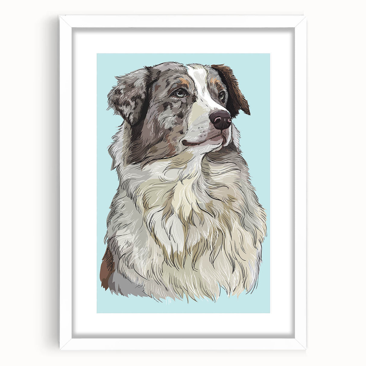White picture frame with a mat, showcasing a blank space ideal for artwork or photos, set against a clean, neutral background, highlighting its modern design.