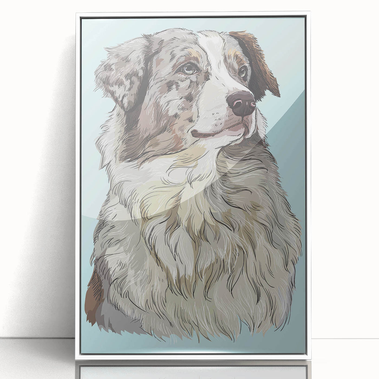 Framed acrylic artwork showcasing a vibrant abstract design with bold colors, displayed from a front view against a neutral background, perfect for modern decor.