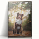 Framed acrylic artwork featuring a modern silver design, showcased from the front view against a neutral background, ideal for contemporary home decor.