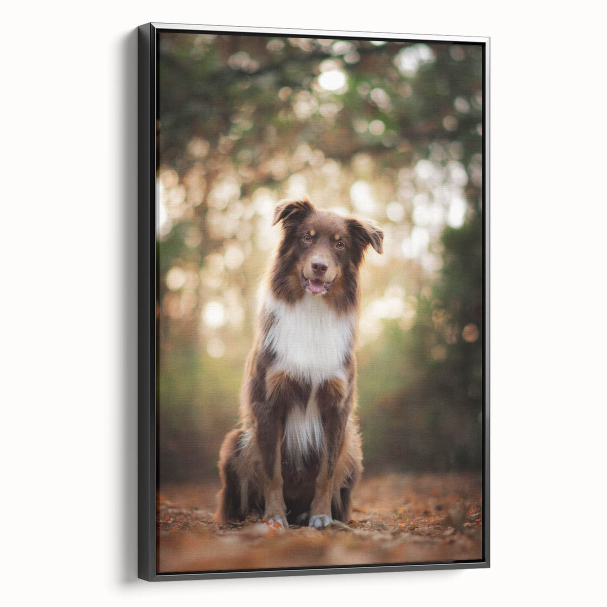 Framed canvas artwork of a black abstract design, showcasing a side view that highlights the sleek frame and rich textures, ideal for modern home decor.