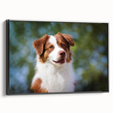 Framed canvas art depicting a serene landscape scene, showcasing vibrant colors and intricate details, displayed from a black side view to highlight its elegant design. Perfect for enhancing home decor with a touch of nature-inspired beauty.