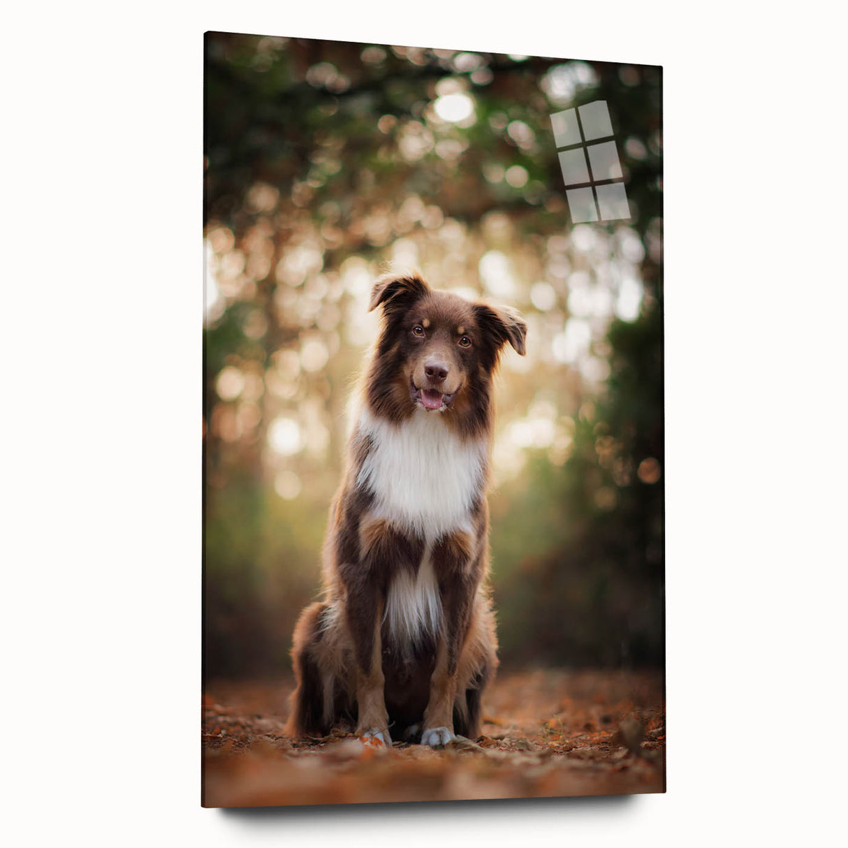 Acrylic glass side view displaying a sleek, modern design, showcasing its transparent clarity and smooth edges, ideal for contemporary decor and framing.