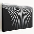 Abstract kitchen art on stretched canvas featuring swirls of blue and white, ideal for modern kitchen decor.