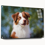 Acrylic glass sheet displayed from a side view, showcasing its glossy finish and precision-cut edges, ideal for framing artwork or photos. Perfect for modern decor.