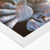 Astronaut Wall Art: Space Explorer Canvas with Cosmic Sunburst
