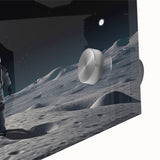 Astronaut Wall Art: Space Explorer Canvas with Cosmic Sunburst