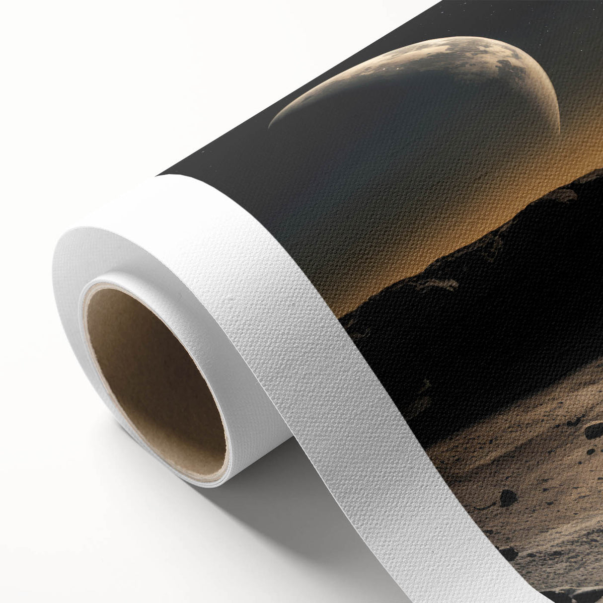 Astronaut Wall Art: Cosmic Explorer Canvas with Lunar and Galaxy View