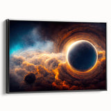 Black Hole Wall Art | Cosmic Space-Themed Canvas Print | Astronomical Decor
