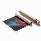 Fiery Black Hole Wall Art | Cosmic Space-Themed Canvas Print | Galaxy Decor