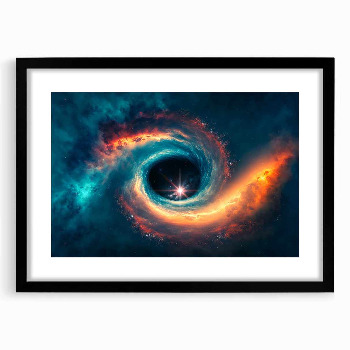 Vibrant Black Hole Wall Art | Space-Themed Canvas Print | Cosmic Decor