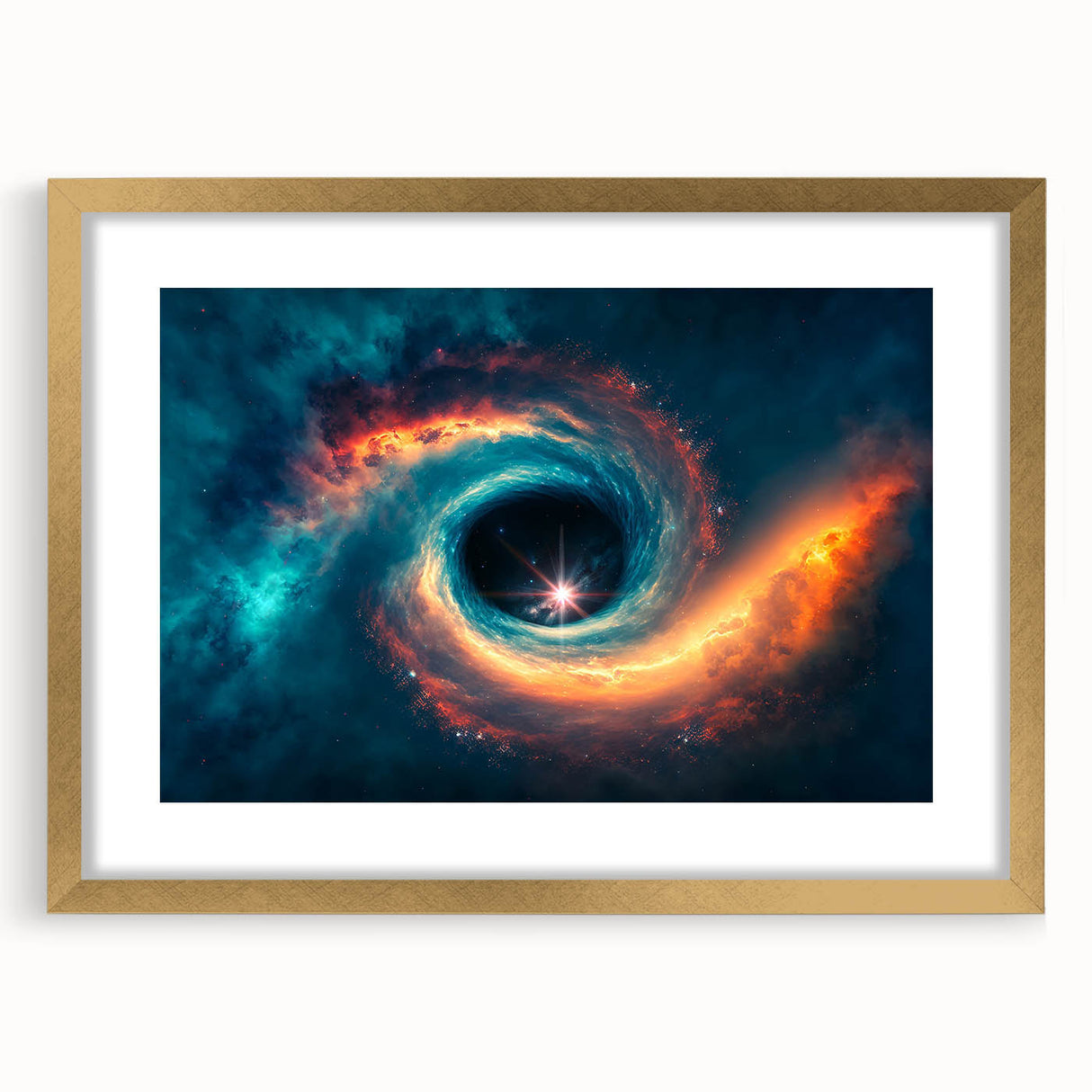 Vibrant Black Hole Wall Art | Space-Themed Canvas Print | Cosmic Decor