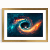 Vibrant Black Hole Wall Art | Space-Themed Canvas Print | Cosmic Decor